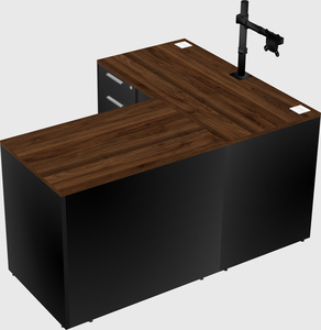 L-shaped office desk