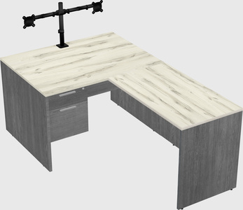 L-shaped office desk