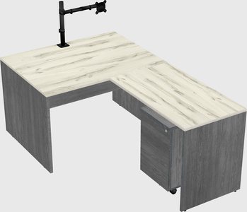 L-shaped office desk