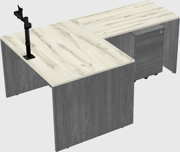 L-shaped office desk