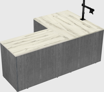 L-shaped office desk