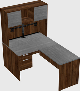 L-shaped office desk