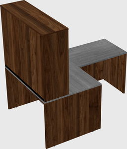 L-shaped office desk