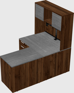 L-shaped office desk