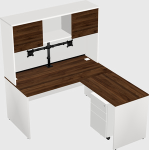L-shaped office desk