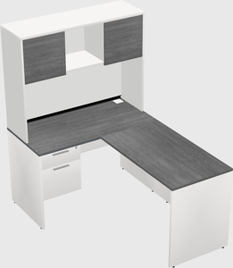 L-shaped office desk