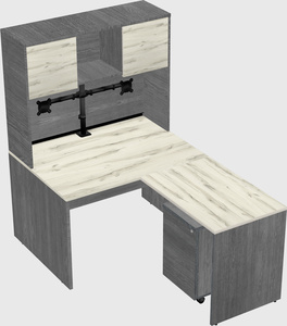 L-shaped office desk