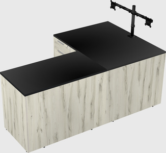 L-shaped office desk