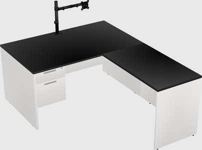 L-shaped office desk