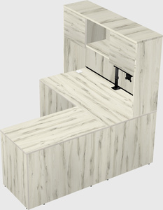 L-shaped office desk