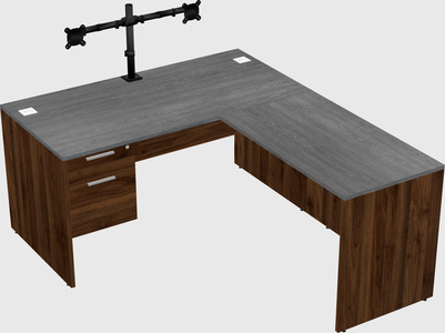 L-shaped office desk