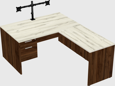 L-shaped office desk