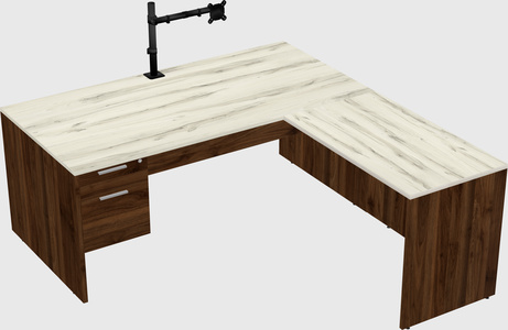 L-shaped office desk