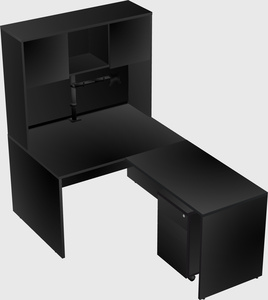 L-shaped office desk