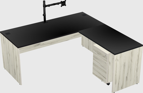 L-shaped office desk