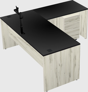 L-shaped office desk