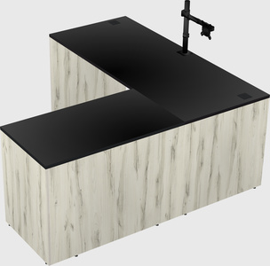 L-shaped office desk