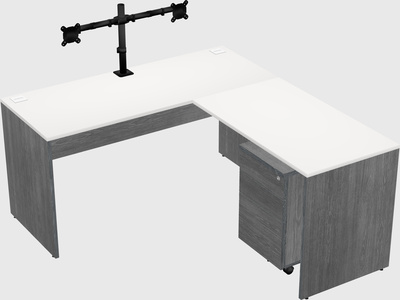 L-shaped office desk