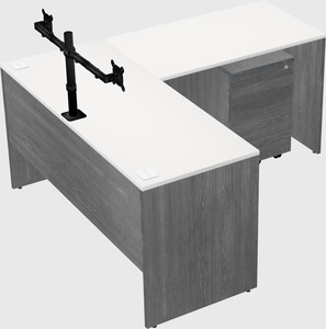 L-shaped office desk