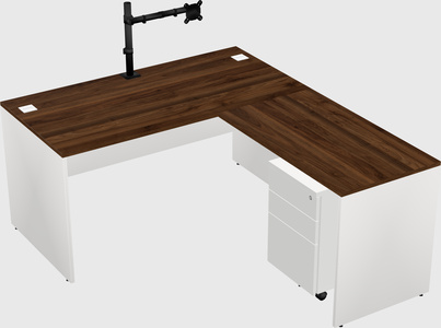 L-shaped office desk