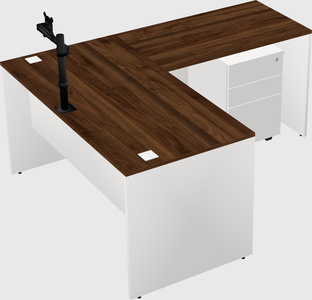 L-shaped office desk