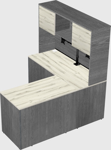 L-shaped office desk