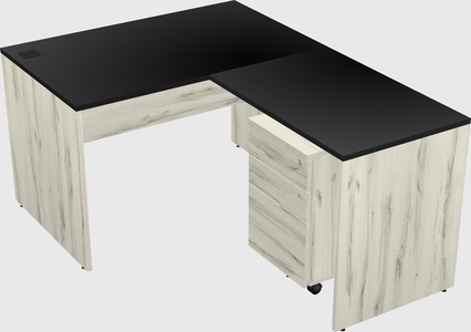 L-shaped office desk