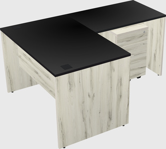 L-shaped office desk