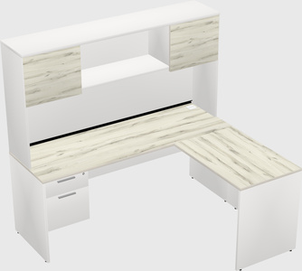 L-shaped office desk