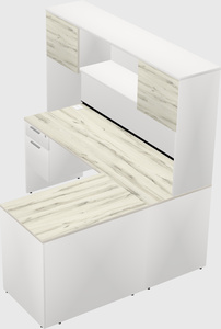 L-shaped office desk