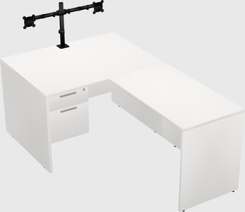 L-shaped office desk