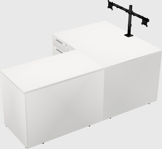 L-shaped office desk