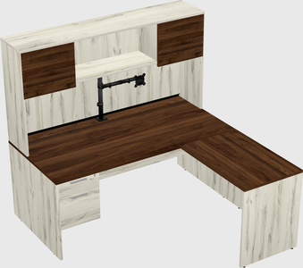 L-shaped office desk