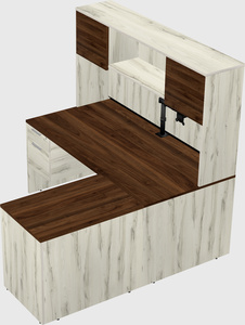 L-shaped office desk
