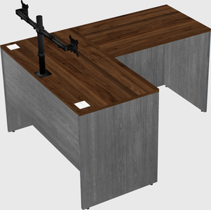 L-shaped office desk