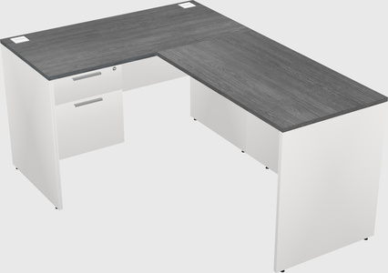 L-shaped office desk
