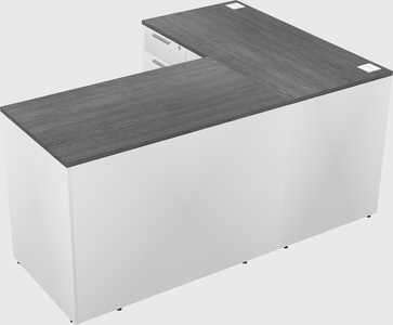 L-shaped office desk