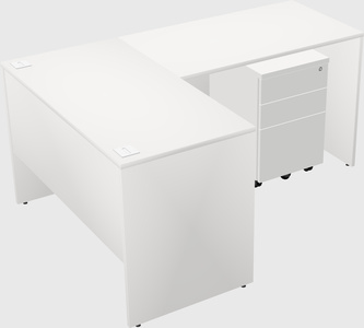 L-shaped office desk