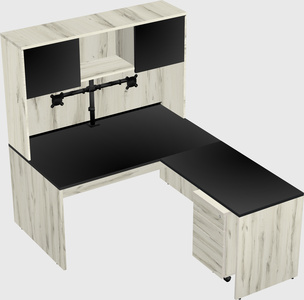 L-shaped office desk