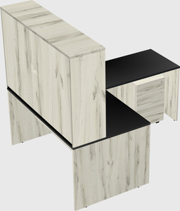 L-shaped office desk