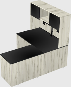 L-shaped office desk