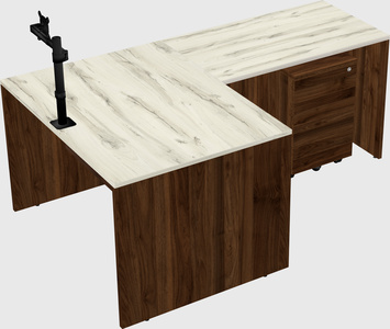 L-shaped office desk