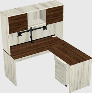 L-shaped office desk