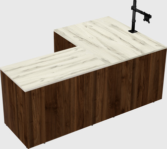L-shaped office desk
