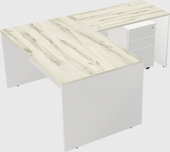 L-shaped office desk
