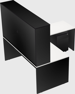 L-shaped office desk