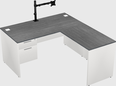 L-shaped office desk