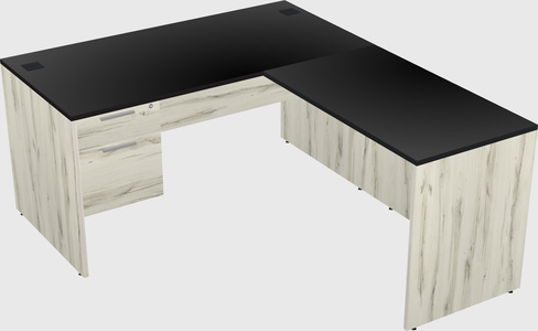 L-shaped office desk