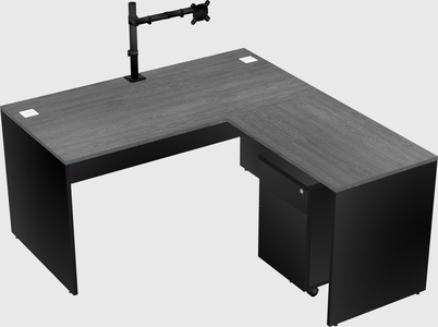L-shaped office desk