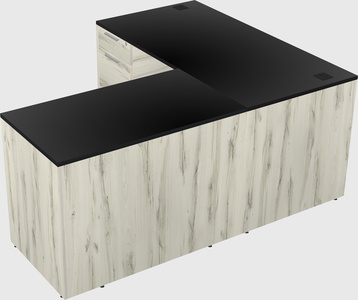 L-shaped office desk